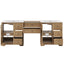 Double Sink Bathroom Vanity With Countertop, 2 Ceramic Sinks, 6 Drawers, Soft Close Design