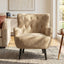 Armchair With Round Arm - Brown