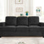 Modern Sofa, Comfortable 3 Seater Couch With Deep Seating, Loose Back Cushions, Wide Arms