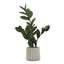20" Tall, Artificial Plant, Zz, Indoor, Faux, Fake, Table, Greenery, Potted, Real Touch, Decorative - Green / Gray