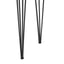 Modern Industrial Breakfast Bar Table, Metal Hairpin Legs & Wood Veneer Top - Natural