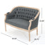 French Country Chesterfield Style Tufted Loveseat