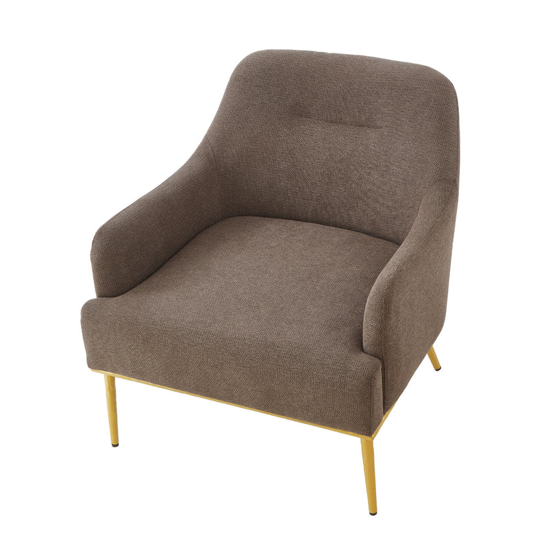 Modern Elegance Accent Chair With Curved Backrest