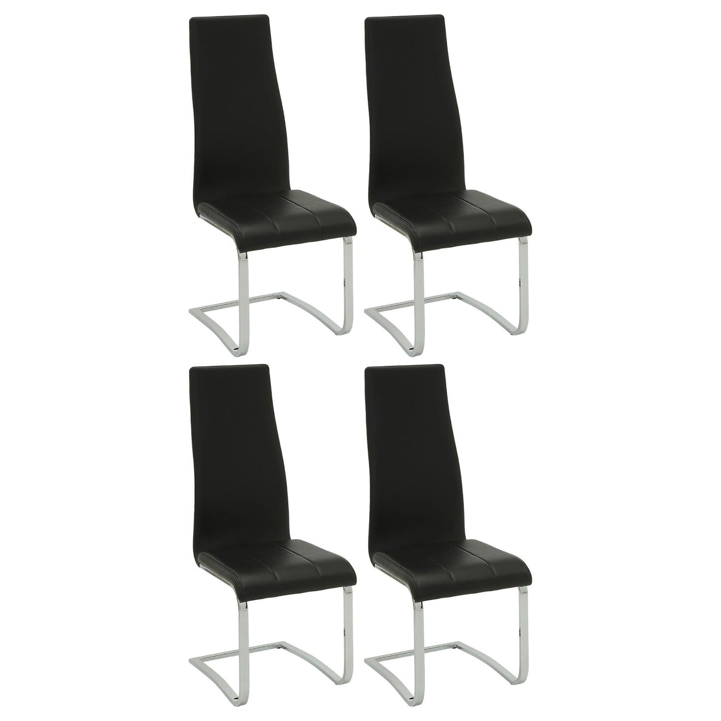 High Back Side Chairs Dining Chairs With Padded Upholstery (Set of 4)