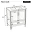 Elegant Fluted Bathroom Vanity With Sink, Soft Close Doors & Drawer