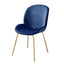 Chuchip - Side Chair (Set of 2) - Blue / Gold