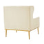 Elegant Curved Armrest Accent Armchair