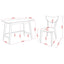 2 Piece Writing Desk Set With Chair - Brown