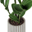 20" Tall, Artificial Plant, Zz, Indoor, Faux, Fake, Table, Greenery, Potted, Real Touch, Decorative - Green / Gray