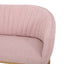 Mid Century Modern Loveseat With Channel Stitched Backrest