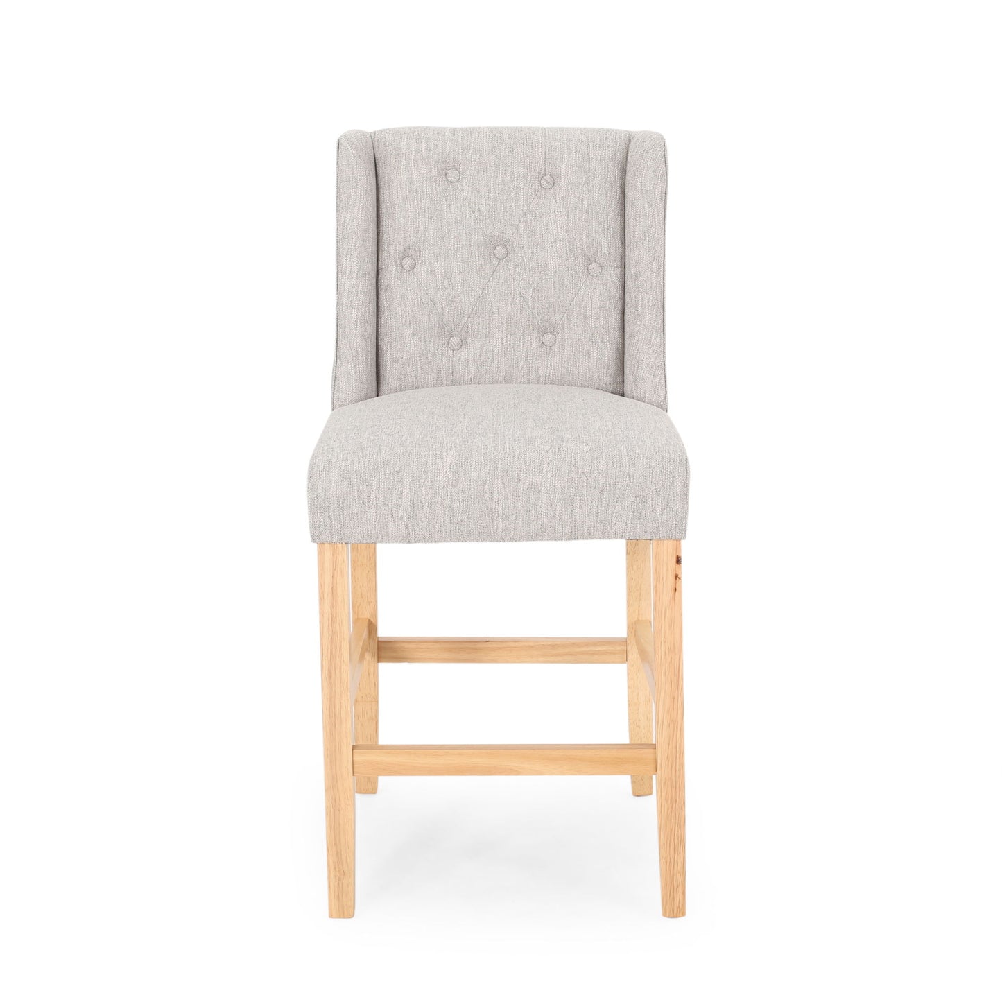 Vienna - Contemporary Fabric Tufted & Wingback Counter Stools (Set of 2)