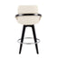 Cosmo - Contemporary Fixed Height Counter Stool With Swivel And Round Footrest (Set of 2)