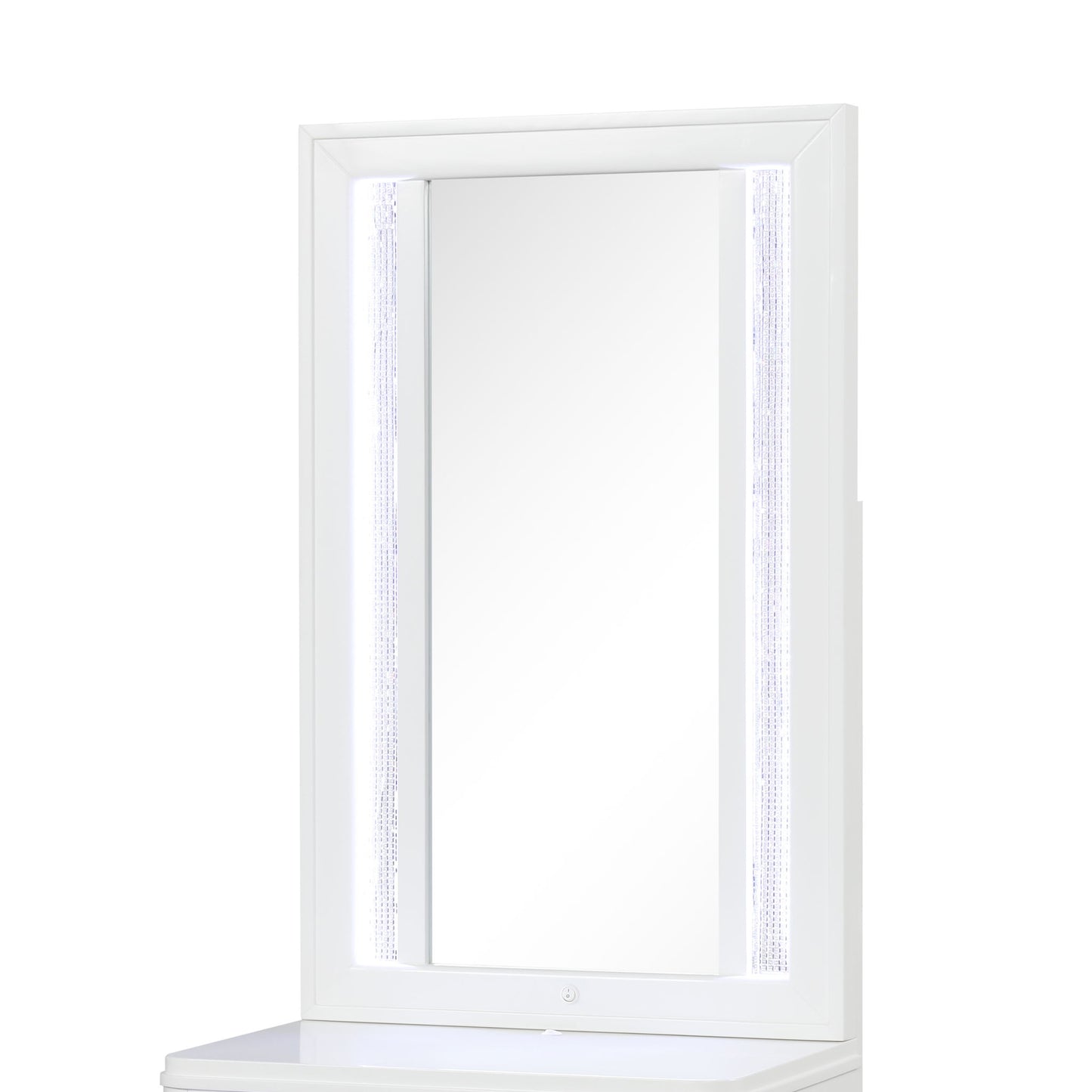 Abigale - Nightstand Top Mirror With LED Lighting (Only Mirror Top) - White