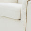 Tolland - Swivel Accent Chair With Antique Brass Nailhead Trim - Cream
