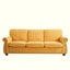 Soft Sofa, Upholstered 3 Seater Couch With High Density Foam, Loose Back Cushions And Turned Legs