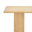 X-Frame Console Table, Angled Cross Leg Design, Rounded Edges - Natural