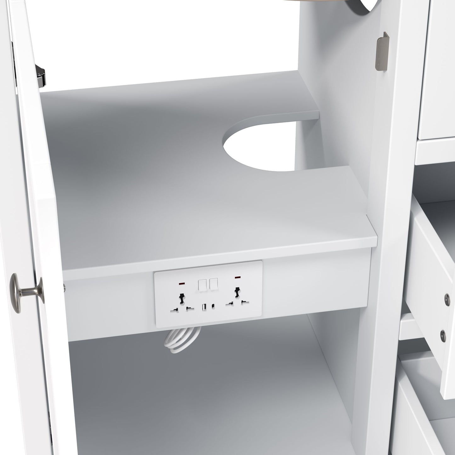 Double Sink Bathroom Vanity With Countertop, 2 Ceramic Sinks, 6 Drawers, Soft Close Design