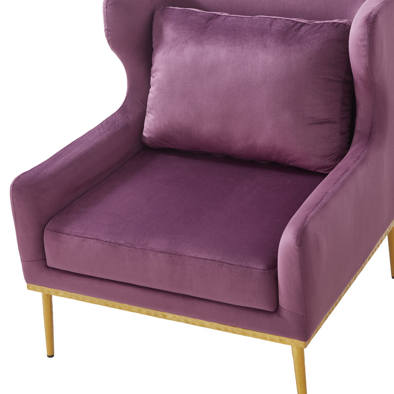 Elegant Curved Armrest Accent Armchair