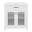 Modern Bathroom Vanity With Tempered Glass Doors
