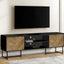 TV Stand, Console, Media Entertainment Center, Storage Cabinet, Modern - Black