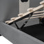 Upholstered Daybed With Bear Shaped Headboard, Hydraulic System And Breathable Fence