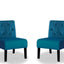 Reese - Living Room Armless Button Tufted Pattern Accent Chair (Set of 2)