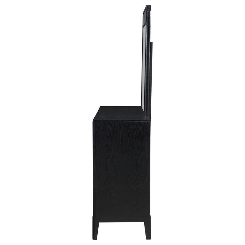 Ennis - 8 Drawer Dresser With Mirror - Black