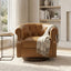 360° Swivel Accent Chair With Curved Back