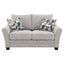 Lido - Upholstered Loveseat With Tapering Block Legs - Light Gray