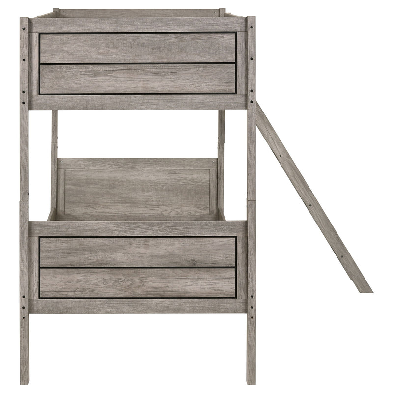 Litera doble con escalera Brenton - Gris pardo
