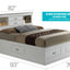 Traditional Style Bookcase Storage Bed
