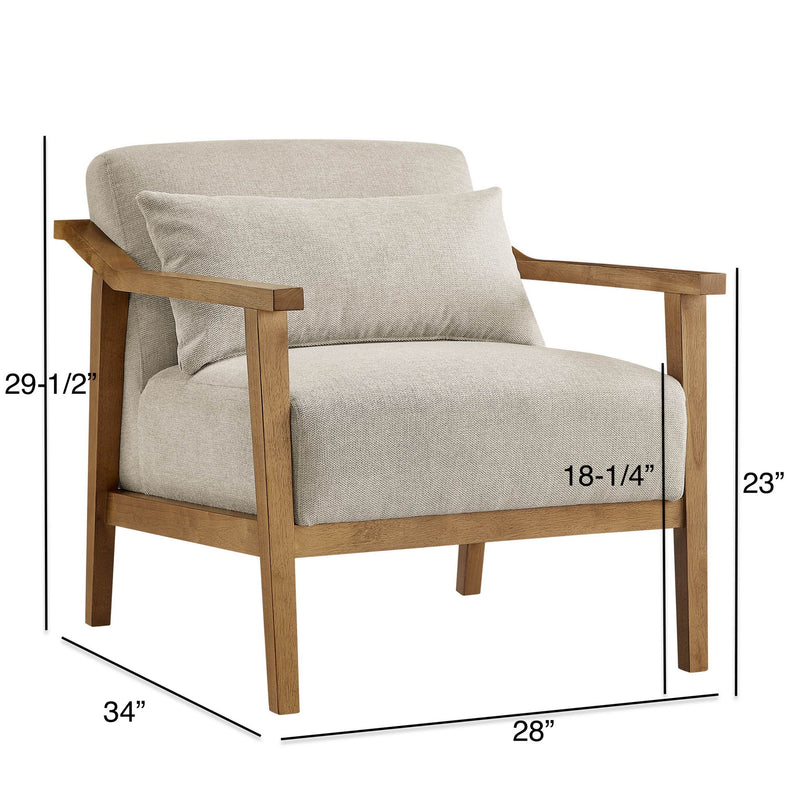 Reagan - Arm Accent Chair With Lumbar Pillow