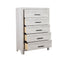 Modern Style 5 Drawer Chest In Natural Rustic Wood With Clean Lines And Spacious Storage