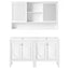 Double Sink Bathroom Vanity Set With Wall Mount Mirror Cabinet