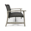 Hampton - Outdoor Wood And Wicker Loveseat - Gray