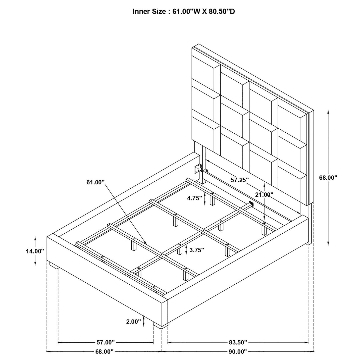 Frances - Panel Bed