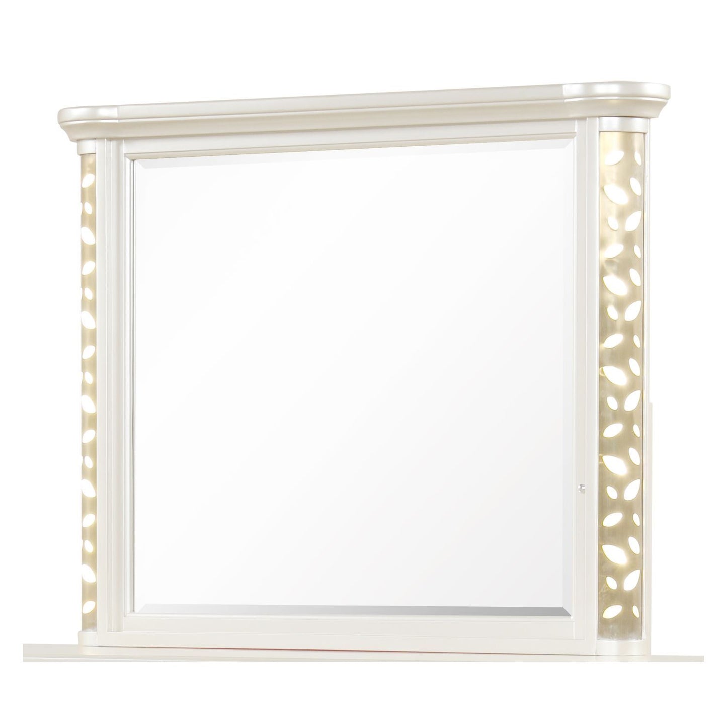 Cinderella - Bedroom Mirror With LED Frame Lighting (Dresser Not Included) - Beige
