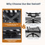 5 Pieces Outdoor Patio Bar Set, Rounded Square Sintered Stone Table & 4 Swivel Bar Chairs