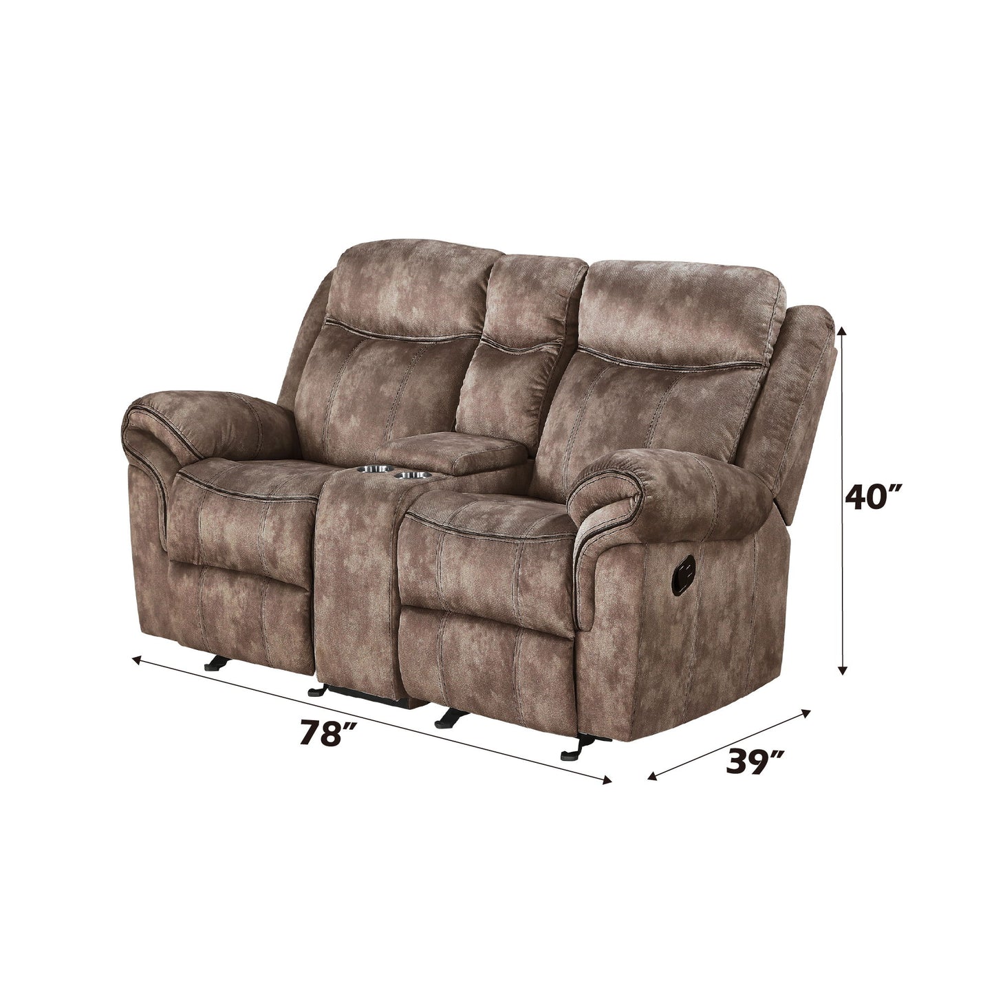 Zubaida - Two Tone 3 Piece Recliner Living Room Set