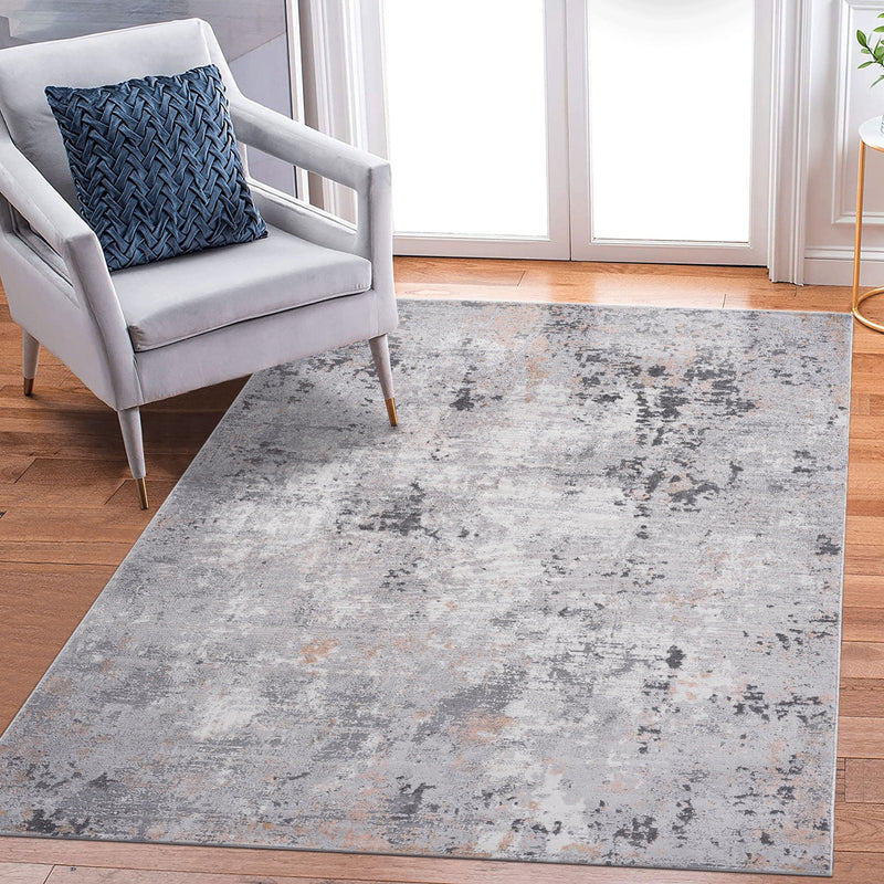 Marfi - 6' X 9' Abstract Area Rug - Gray Multi