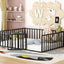 Metal Floor Bed Frame With Fence And Door