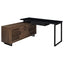 Rodger - L Shape Office Desk With Storage, Workstation For Home Or Office - Walnut