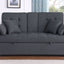 Cody II - Convertible Sleeper Loveseat With Cup Holder, Charging Ports and Pocket - Dark Gray