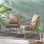 Bruce - Outdoor Club Chair Set With Water Resistant Cushions Rattan And Iron - Brown