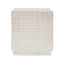 Chic Modern Mgo Cube Side Table With Fluted Design - Antique Brown