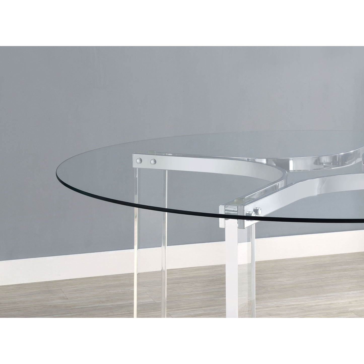 Uptown - 5 Piece Round Dining Set - Chrome