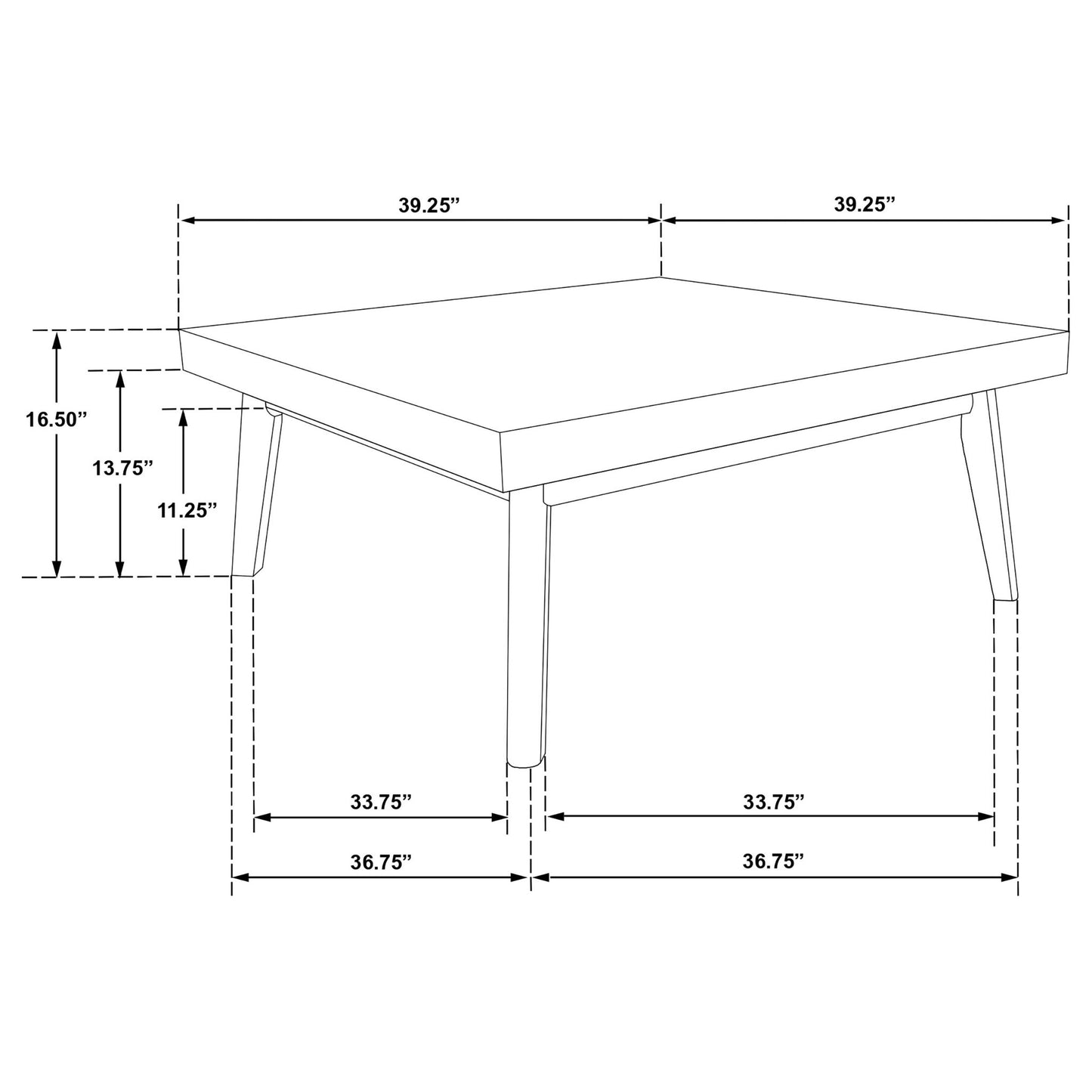 Aidan - 2 Piece Square Coffee And End Table Set - Walnut