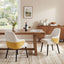 Indoor Dining Chair (Set of 2) With Sturdy Frame - Beige / Yellow