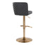 Henry - Contemporary Adjustable Barstool With Swivel With Rounded T Footrest (Set of 2)