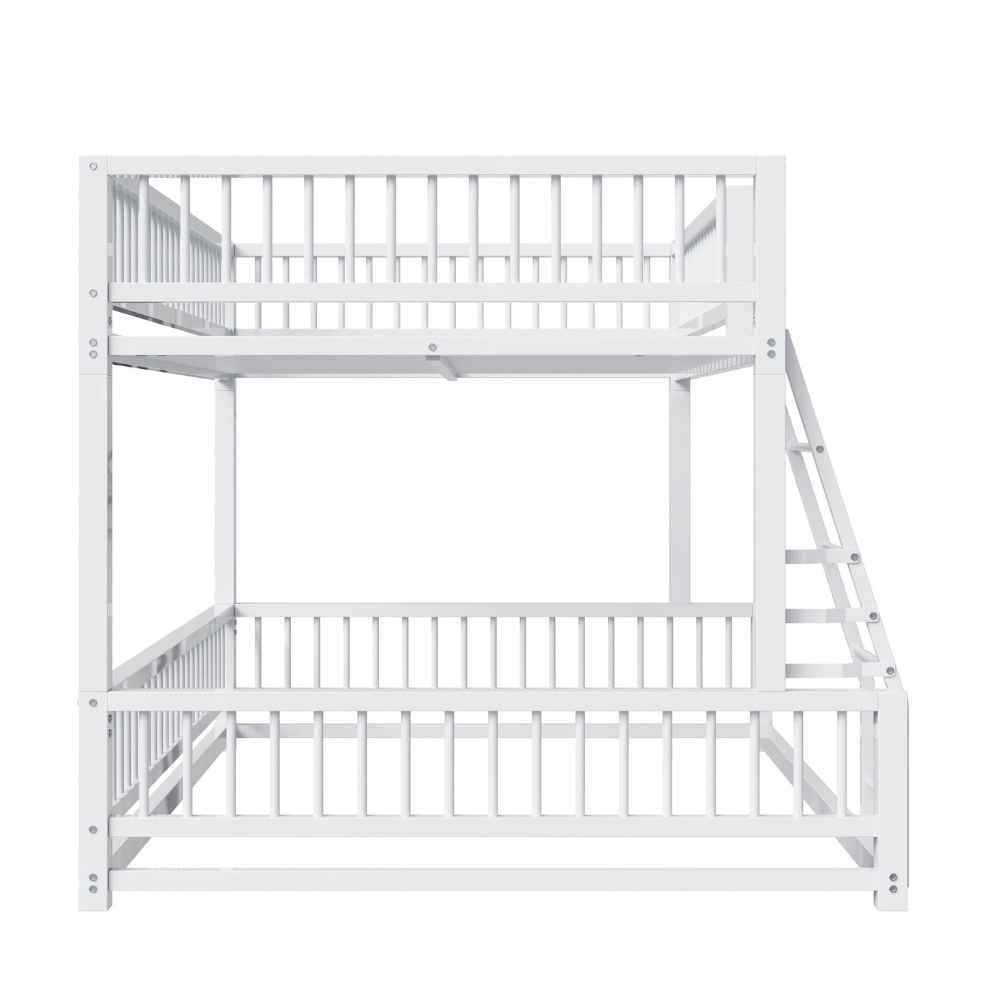 Bunk Bed With Ladder And Safety Guardrails